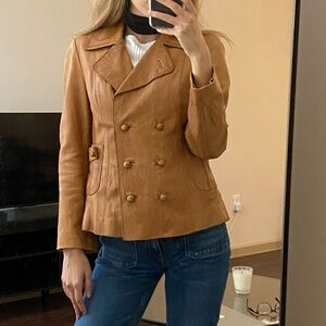 Mackage tan leather jacket